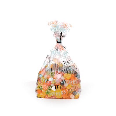Bag Tek Plastic Candy Bag - Halloween Words, Gusseted - 4" x 2" x 9 1/2" - 4000 count box