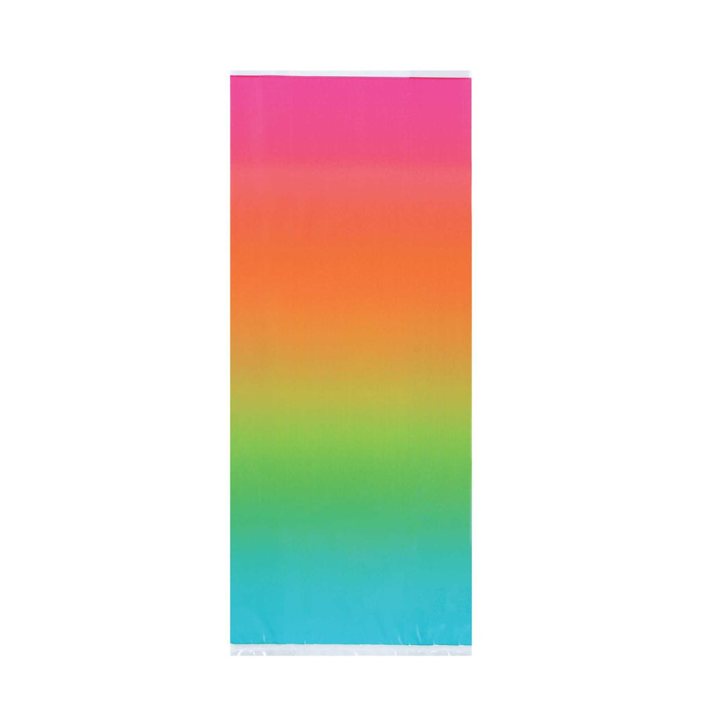Bag Tek Plastic Candy Bag - Rainbow Ombre, Gusseted - 4" x 2" x 9 1/2" - 100 count box