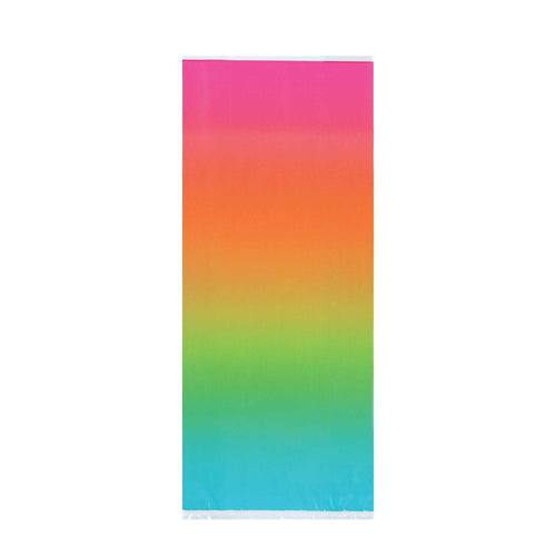 Bag Tek Plastic Candy Bag - Rainbow Ombre, Gusseted - 4" x 2" x 9 1/2" - 100 count box