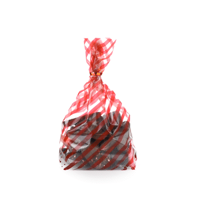Bag Tek Plastic Candy Bag - Stripes, Gusseted - 4" x 2" x 9 1/2" - 100 count box