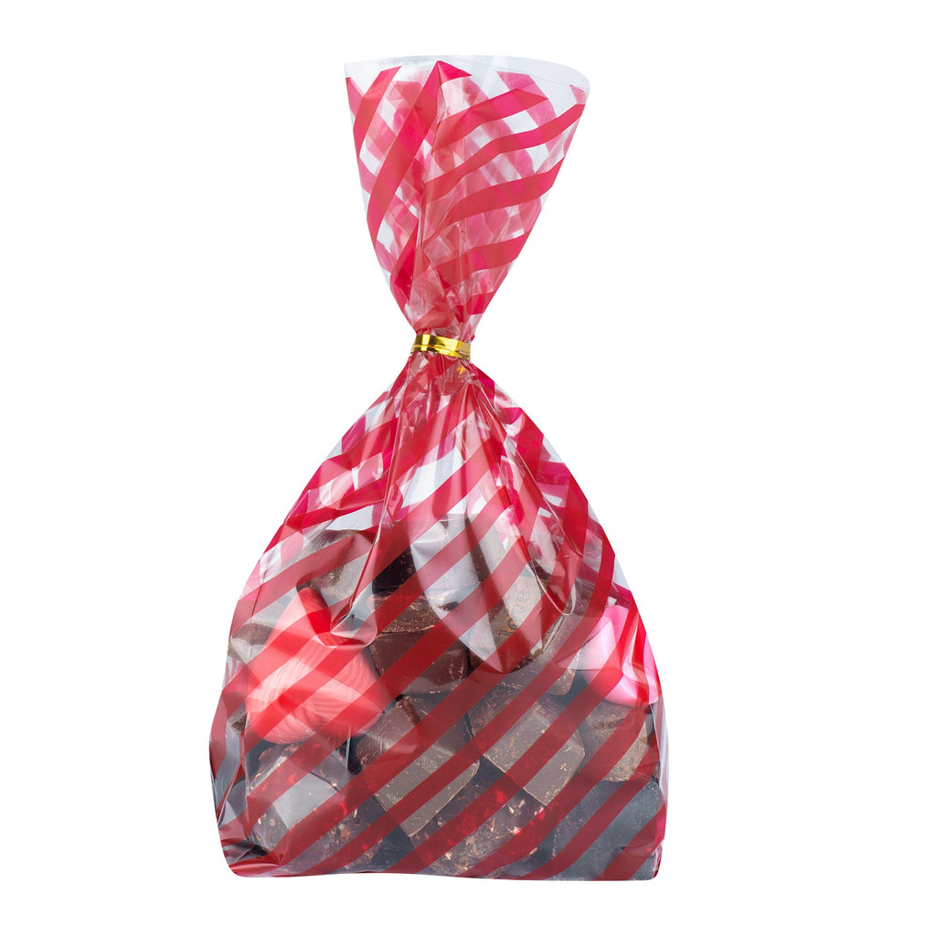 Bag Tek Plastic Candy Bag - Stripes, Gusseted - 4" x 2" x 9 1/2" - 4000 count box