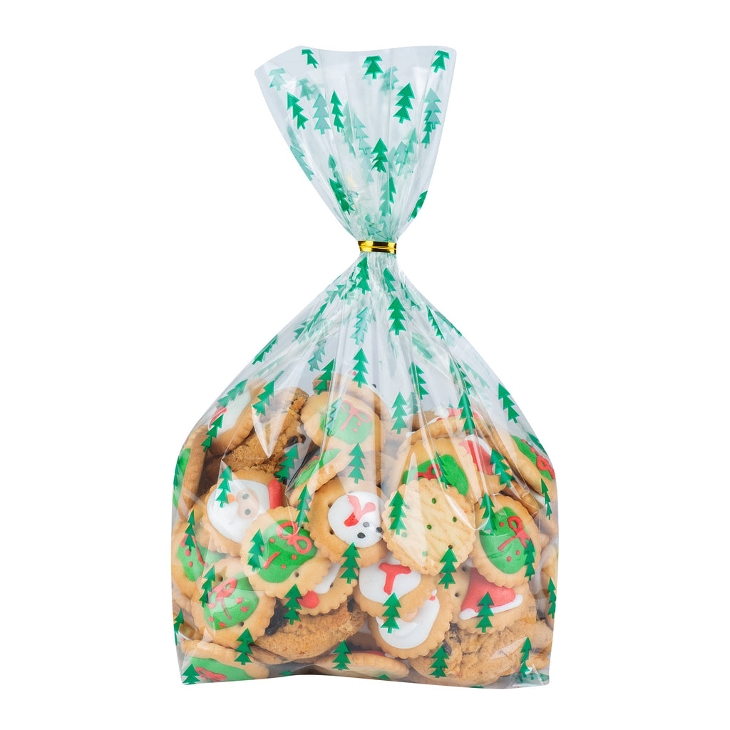 Bag Tek Plastic Candy Bag - Christmas Trees, Gusseted - 5" x 3" x 11" - 4000 count box