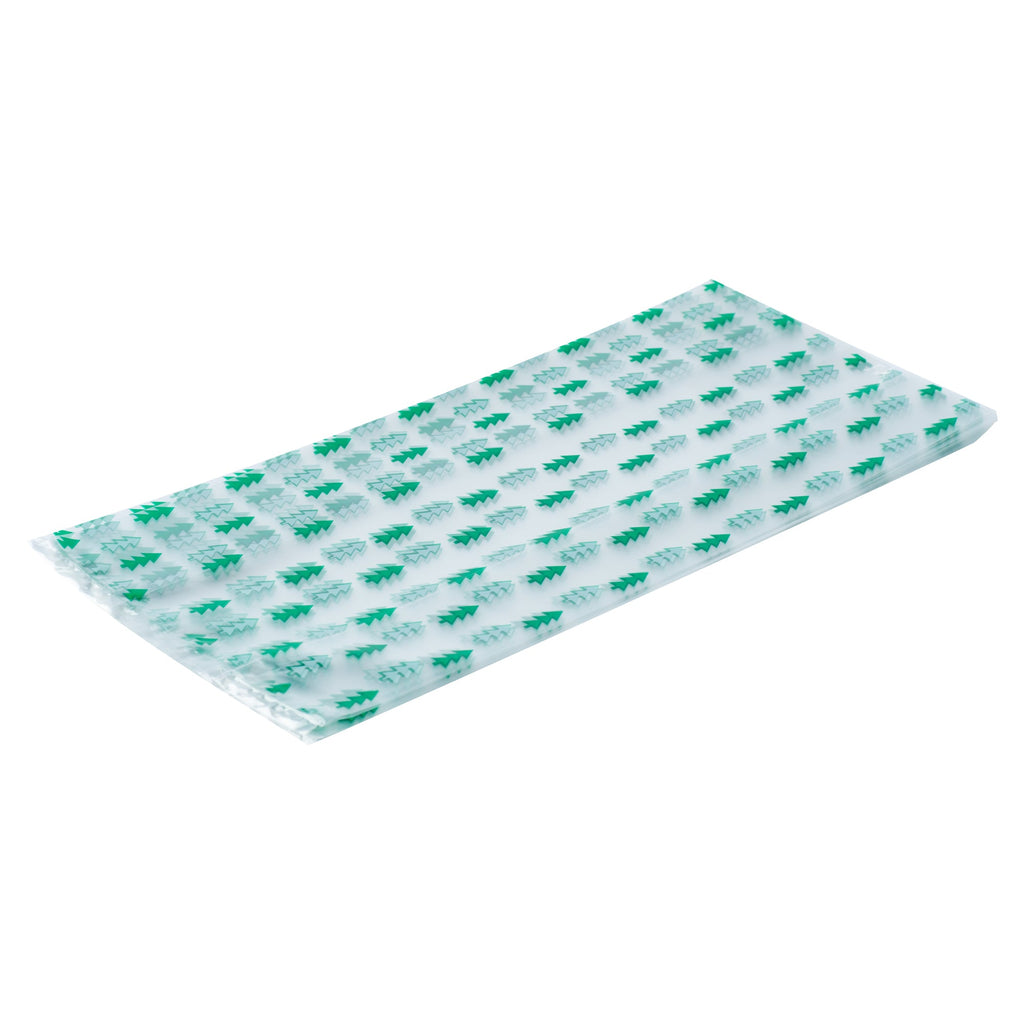 Bag Tek Plastic Candy Bag - Christmas Trees, Gusseted - 5" x 3" x 11" - 4000 count box