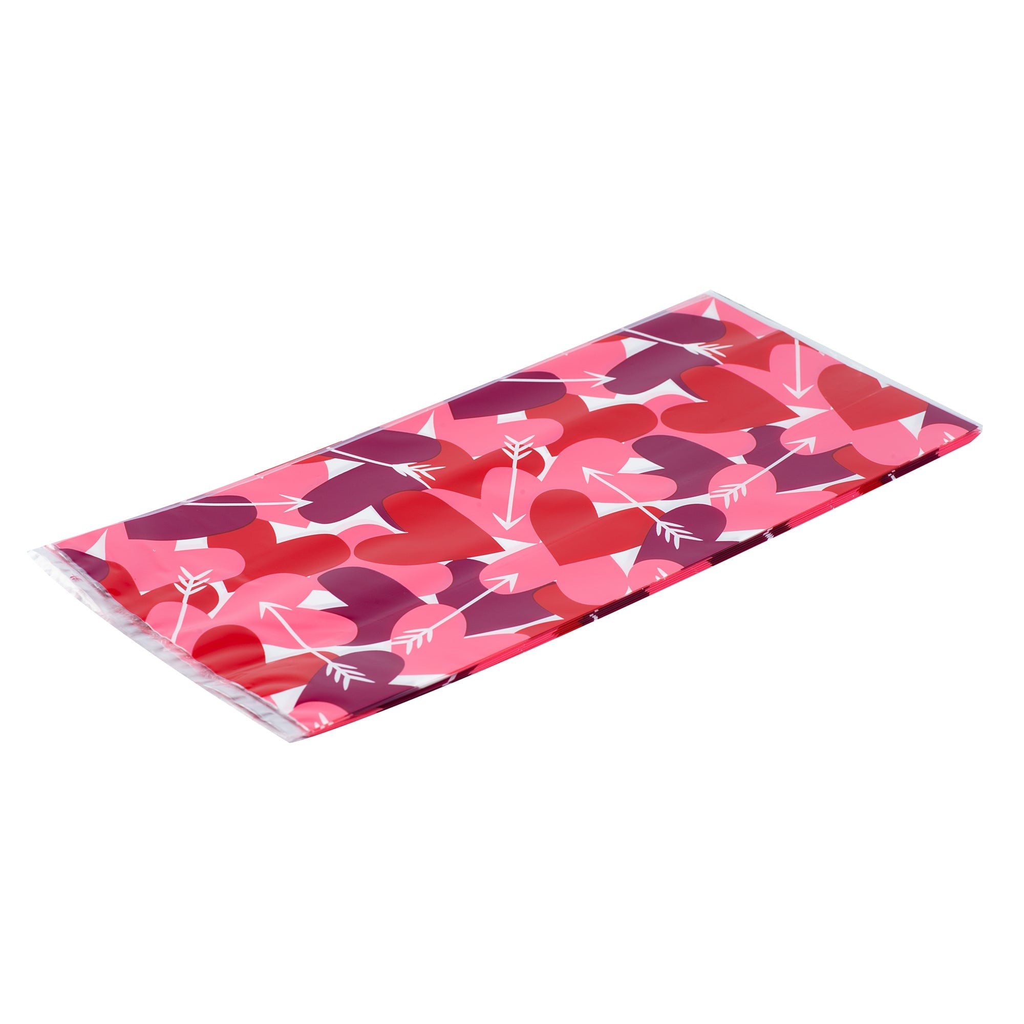 Bag Tek Plastic Candy Bag - Large Hearts, Gusseted - 5" x 3" x 11" - 4000 count box