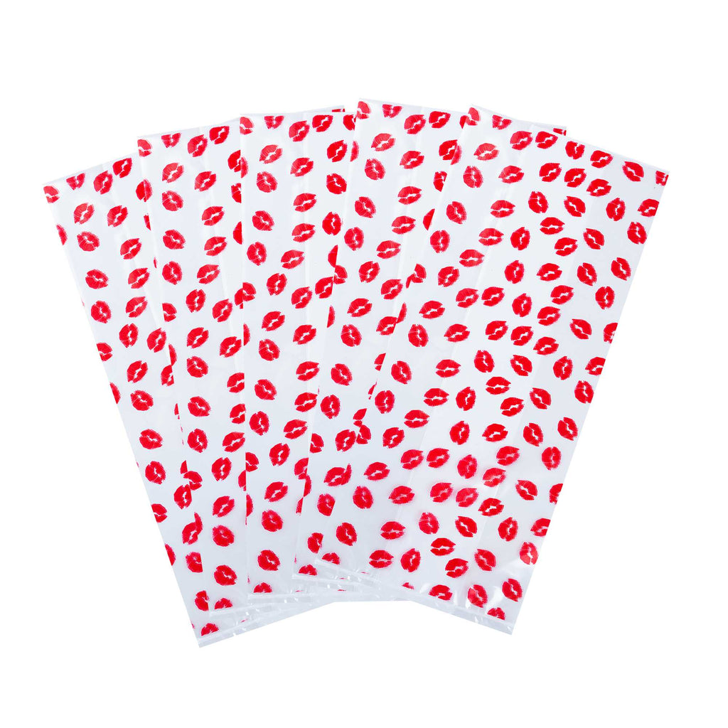 Bag Tek Plastic Candy Bag - Sexy Lips, Gusseted - 5" x 3" x 11" - 100 count box