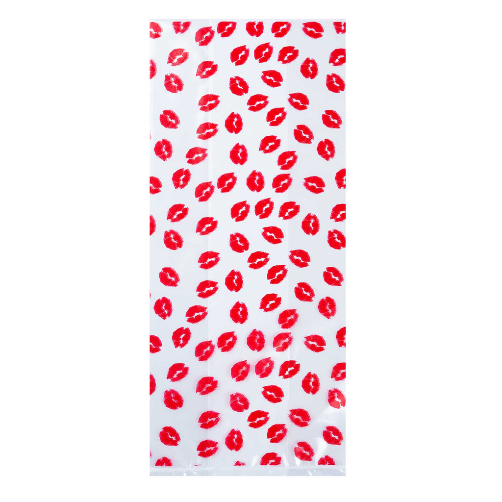 Bag Tek Plastic Candy Bag - Sexy Lips, Gusseted - 5" x 3" x 11" - 100 count box