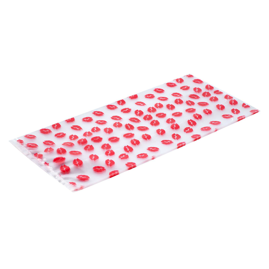 Bag Tek Plastic Candy Bag - Sexy Lips, Gusseted - 5" x 3" x 11" - 100 count box