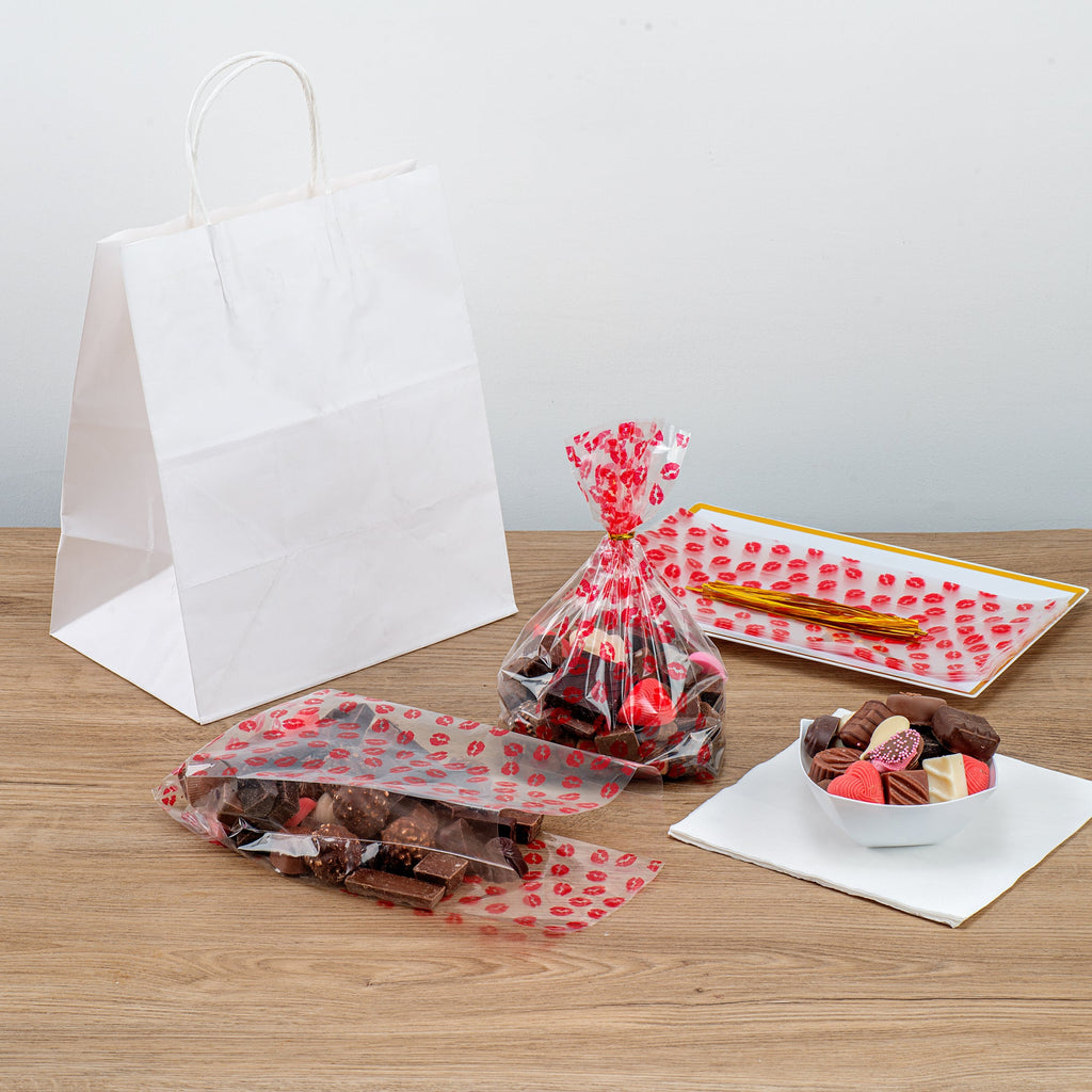 Bag Tek Plastic Candy Bag - Sexy Lips, Gusseted - 5" x 3" x 11" - 4000 count box