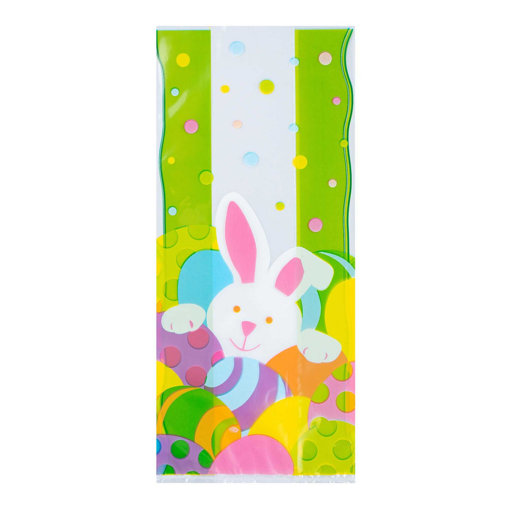 Bag Tek Plastic Candy Bag - Easter Bunny, Gusseted - 5" x 3" x 11" - 100 count box