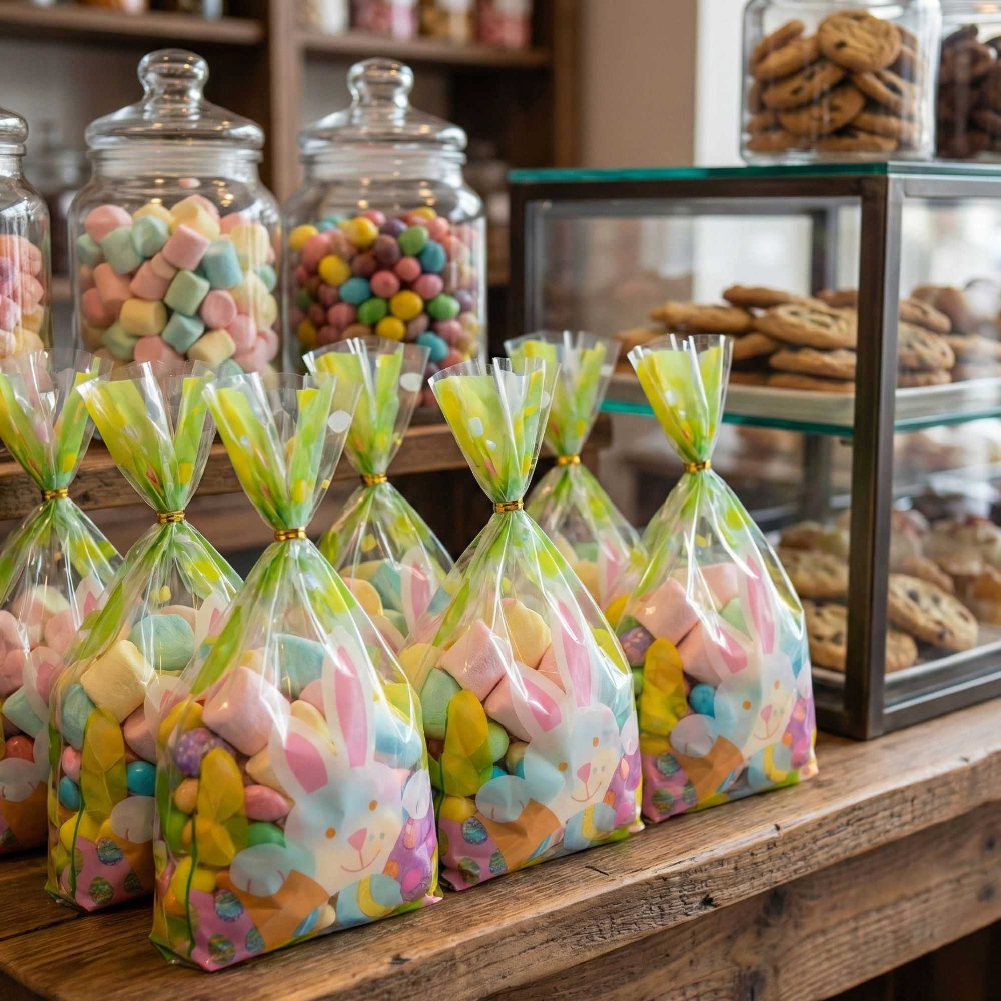 Bag Tek Plastic Candy Bag - Easter Bunny, Gusseted - 5" x 3" x 11" - 4000 count box