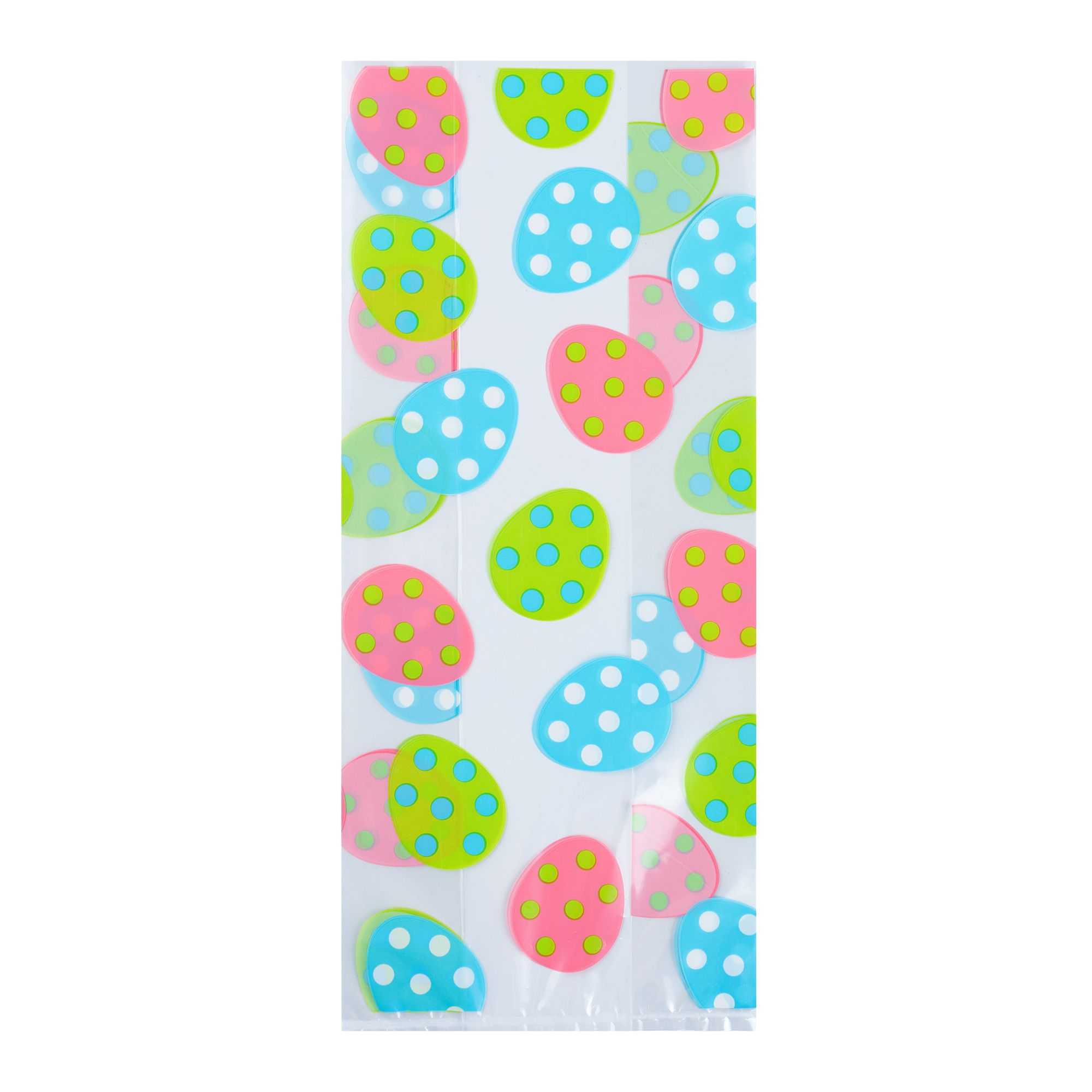 Bag Tek Plastic Candy Bag - Easter Eggs, Gusseted - 5" x 3" x 11" - 100 count box
