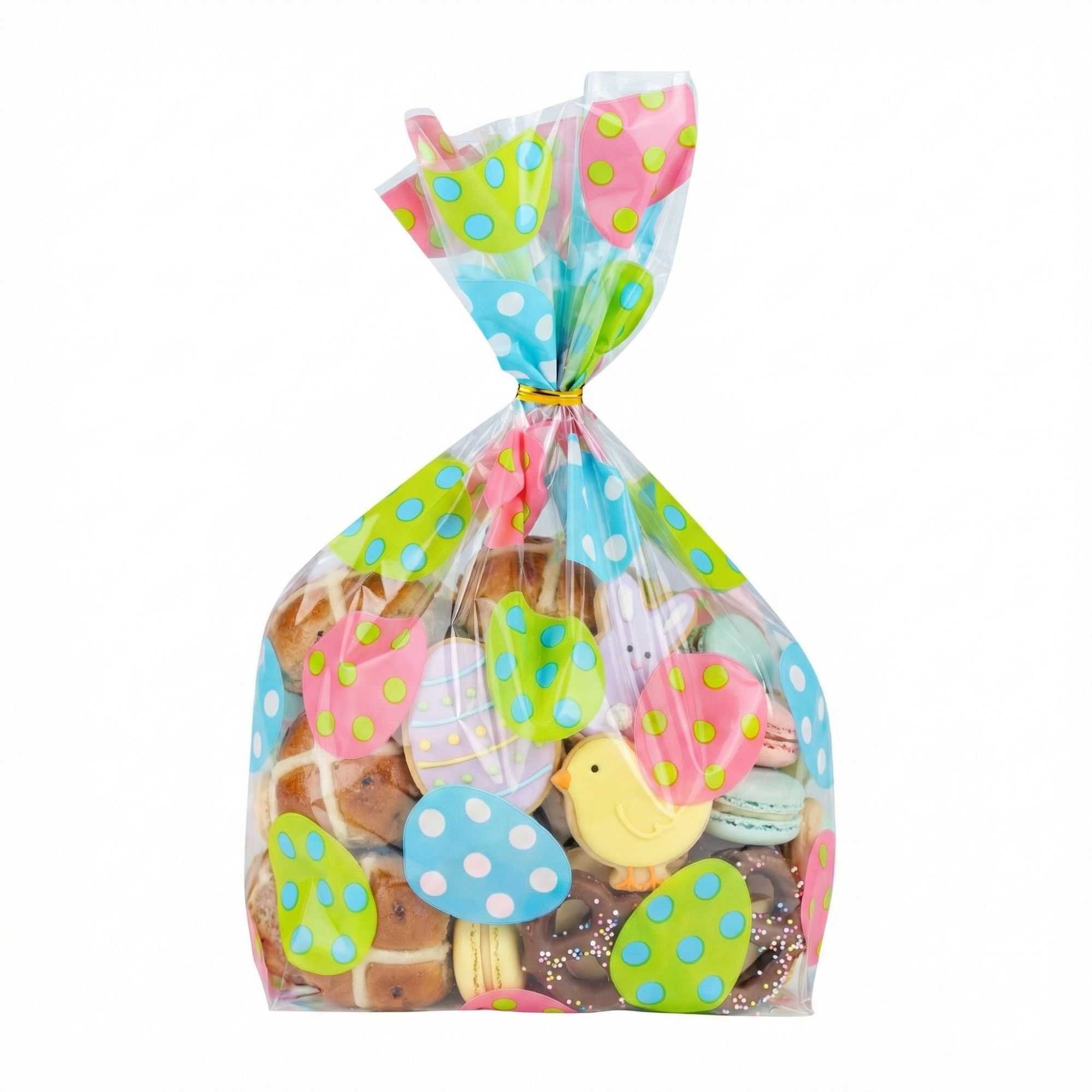 Bag Tek Plastic Candy Bag - Easter Eggs, Gusseted - 5" x 3" x 11" - 100 count box