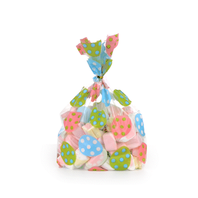 Bag Tek Plastic Candy Bag - Easter Eggs, Gusseted - 5" x 3" x 11" - 100 count box