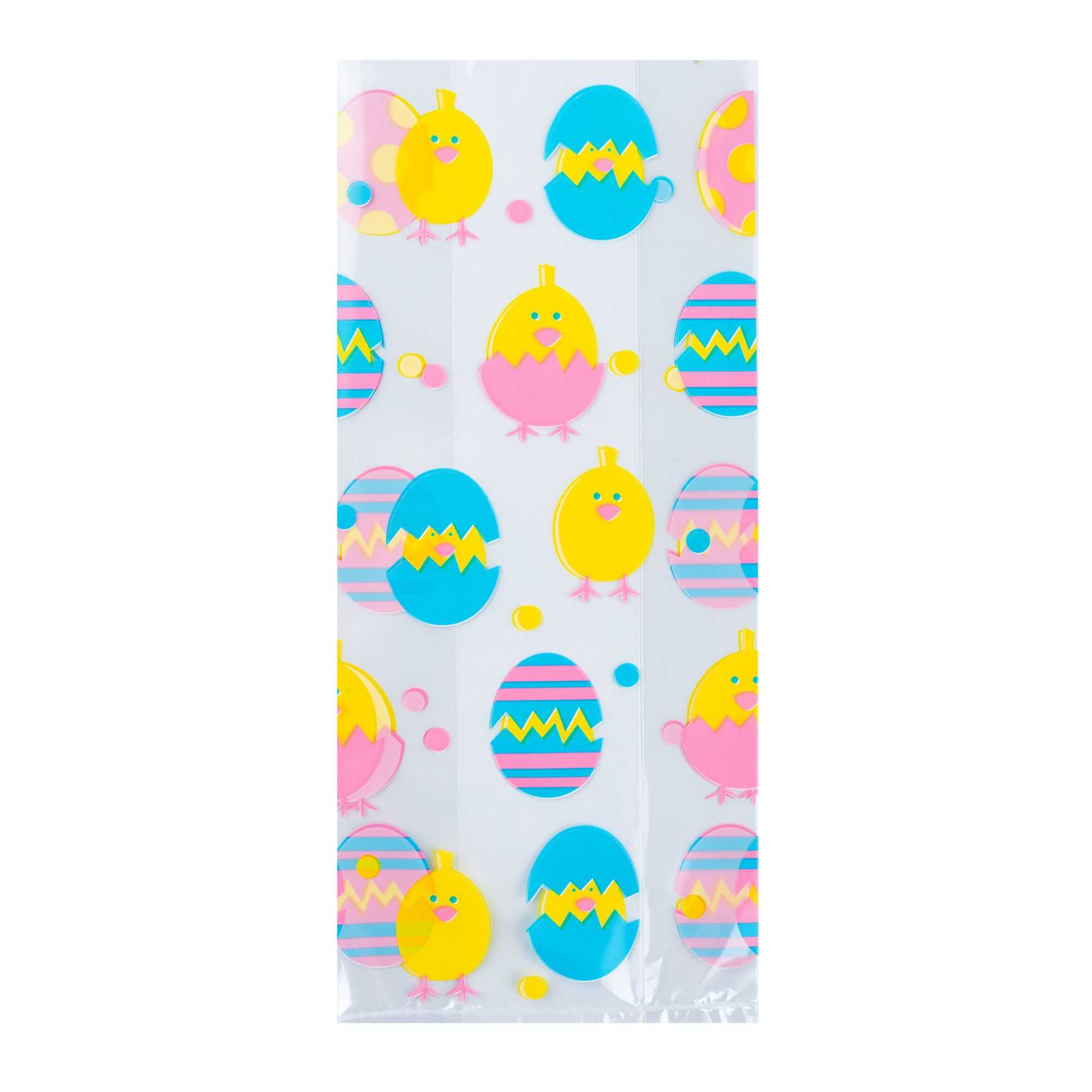 Bag Tek Plastic Candy Bag - Easter Chicks, Gusseted - 5" x 3" x 11" - 4000 count box
