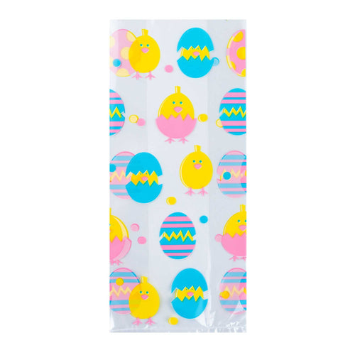 Bag Tek Plastic Candy Bag - Easter Chicks, Gusseted - 5" x 3" x 11" - 4000 count box