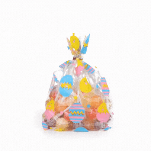 Bag Tek Plastic Candy Bag - Easter Chicks, Gusseted - 5" x 3" x 11" - 4000 count box