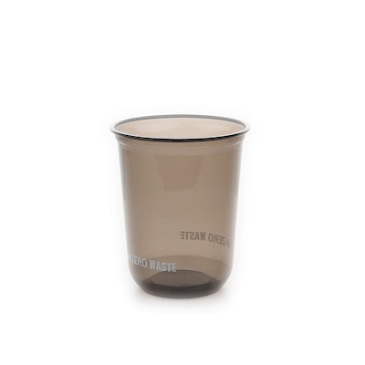 Sustain 12 oz U-Shape Black PLA Plastic Drinking Cup - Compostable, Rounded Bottom - 3 1/2" x 3 1/2" x 4 1/4" - 1000 count box