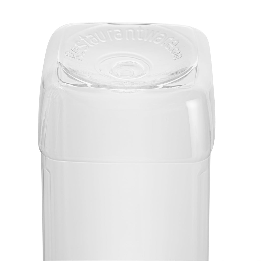 Bottle Tek 10 Square Clear 8 oz Plastic Juice Bottles with Safety Caps - Includes 10 Labels, 1 Funnel and 1 Cleaning Brush