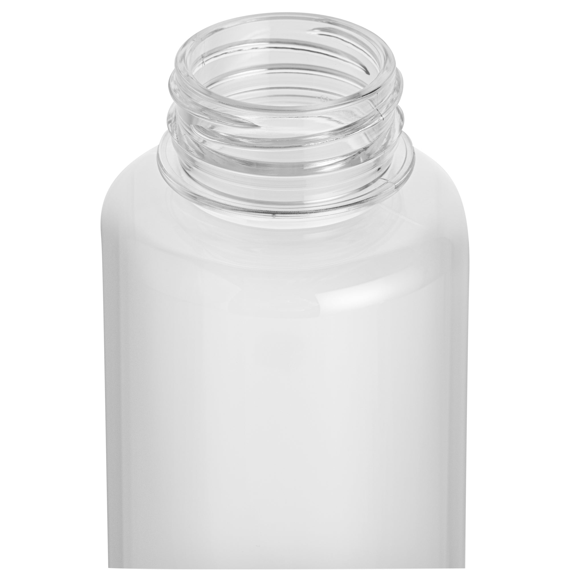 Bottle Tek 10 Round Clear 12 oz Plastic Juice Bottles with Safety Caps - Includes 10 Labels, 1 Funnel and 1 Cleaning Brush