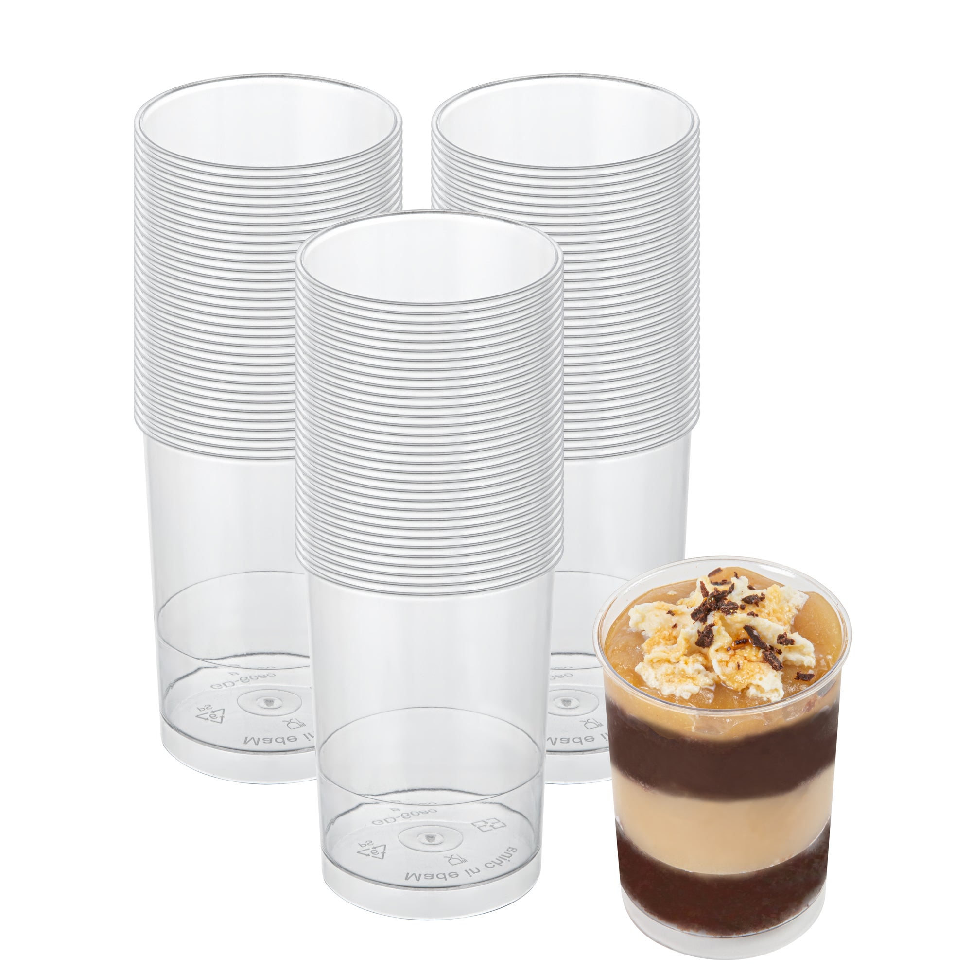 Mini Serve 5 oz Round Clear Plastic Dessert Cup - 2 1/4" x 2 1/4" x 3 1/4" - 100 count box