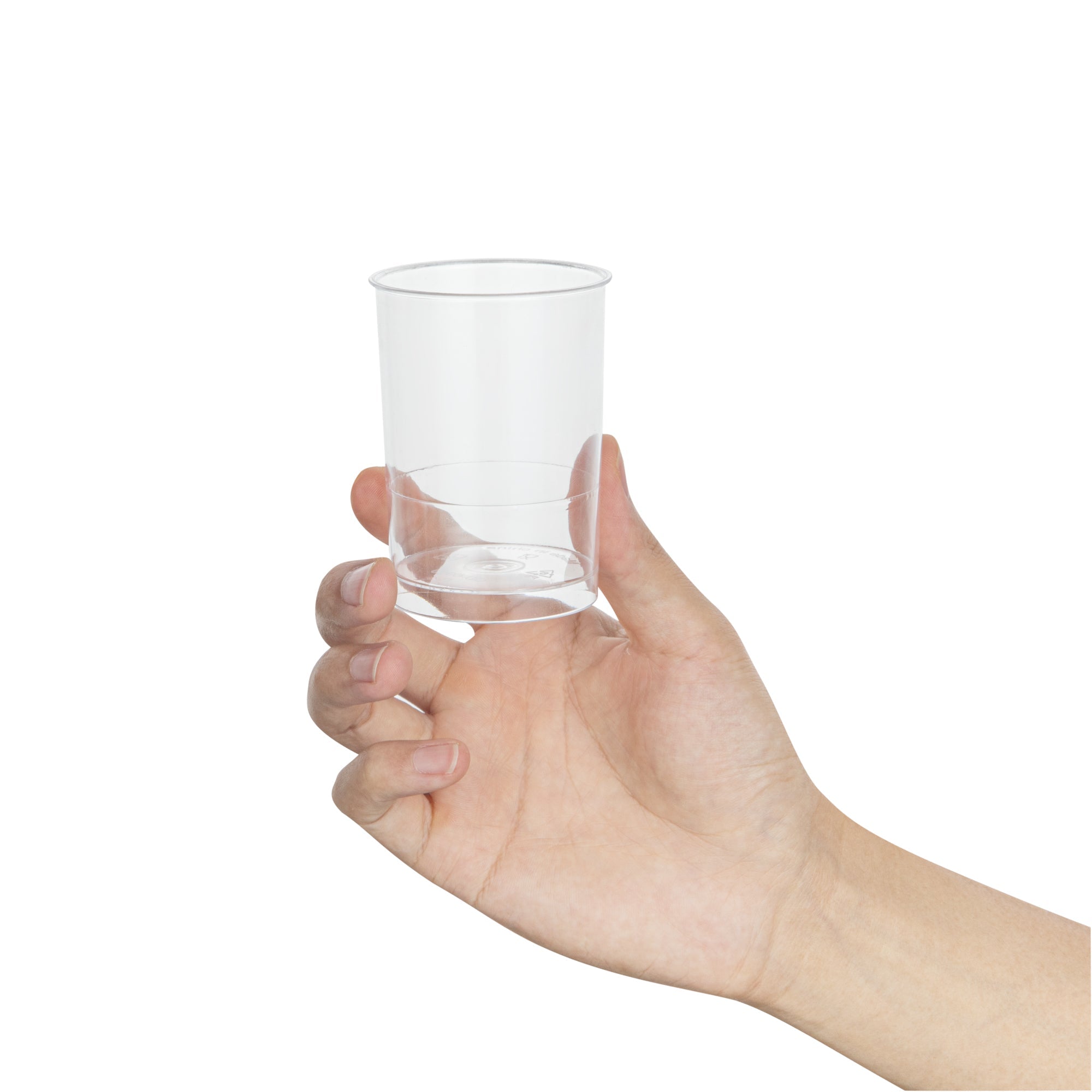 Mini Serve 5 oz Round Clear Plastic Dessert Cup - 2 1/4" x 2 1/4" x 3 1/4" - 25 count box