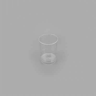 Mini Serve 5 oz Round Clear Plastic Dessert Cup - 2 1/4" x 2 1/4" x 3 1/4" - 25 count box