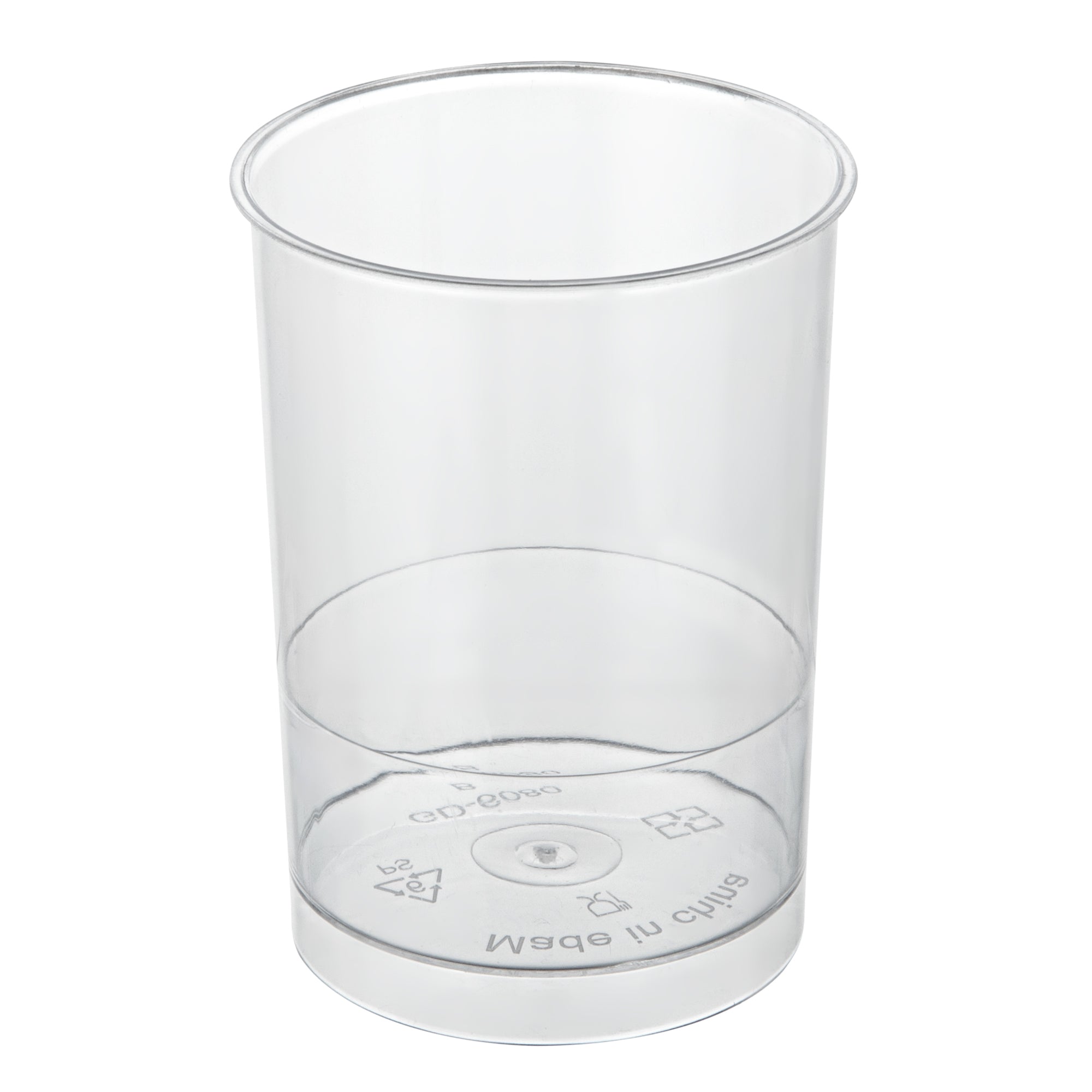 Mini Serve 5 oz Round Clear Plastic Dessert Cup - 2 1/4" x 2 1/4" x 3 1/4" - 25 count box