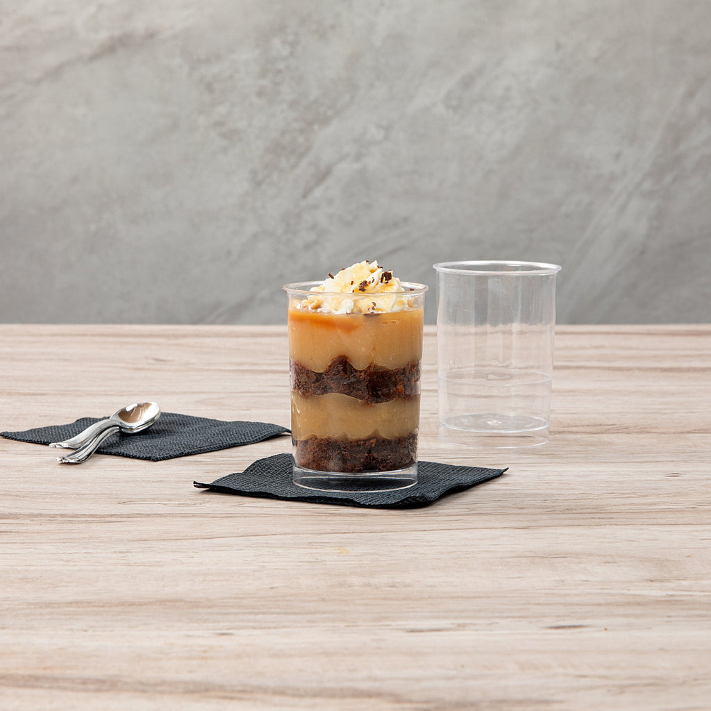 Mini Serve 5 oz Round Clear Plastic Dessert Cup - 2 1/4" x 2 1/4" x 3 1/4" - 100 count box