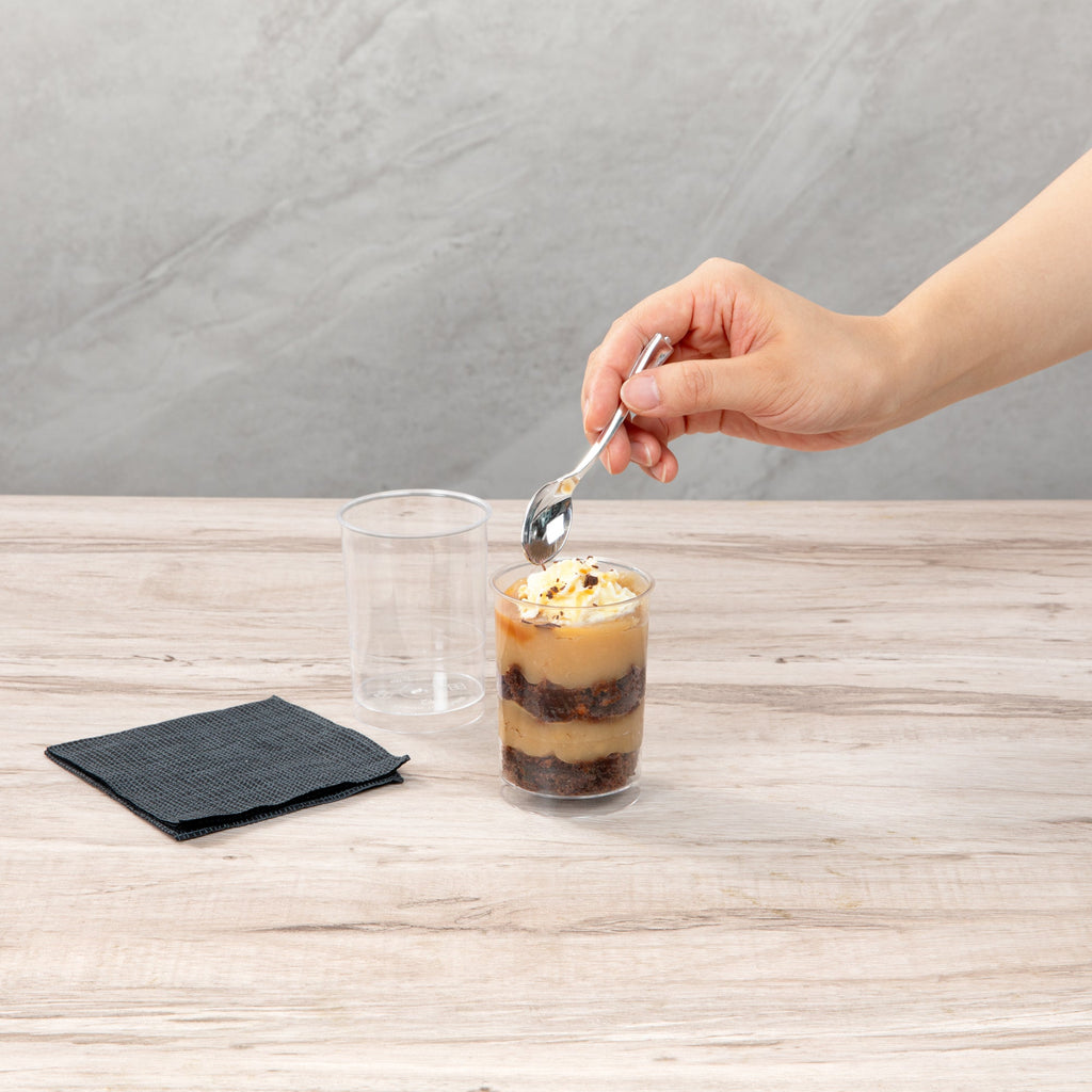 Mini Serve 5 oz Round Clear Plastic Dessert Cup - 2 1/4" x 2 1/4" x 3 1/4" - 100 count box