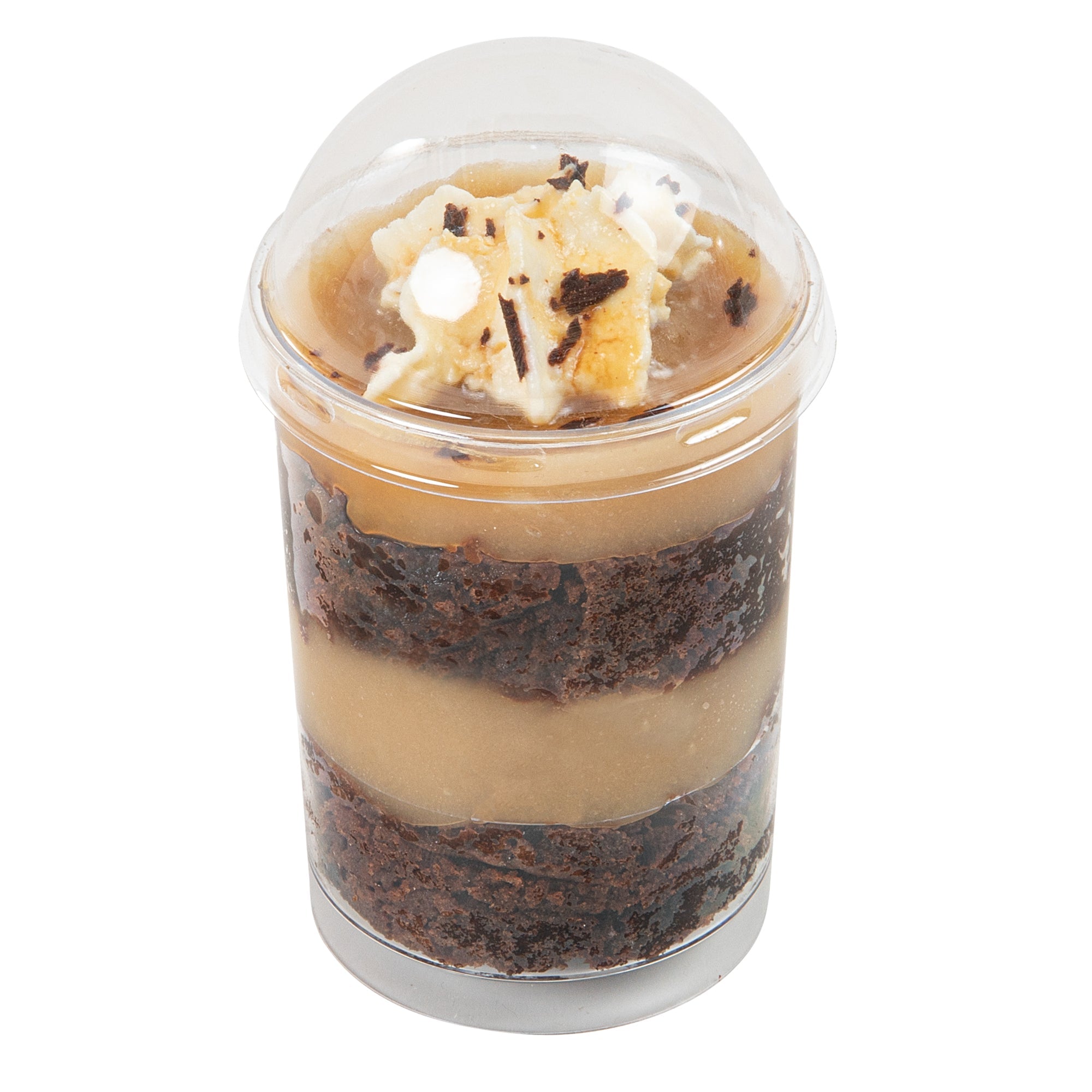 Mini Serve Round Clear Plastic Dome Lid - Fits 5 oz Dessert Cup - 25 count box