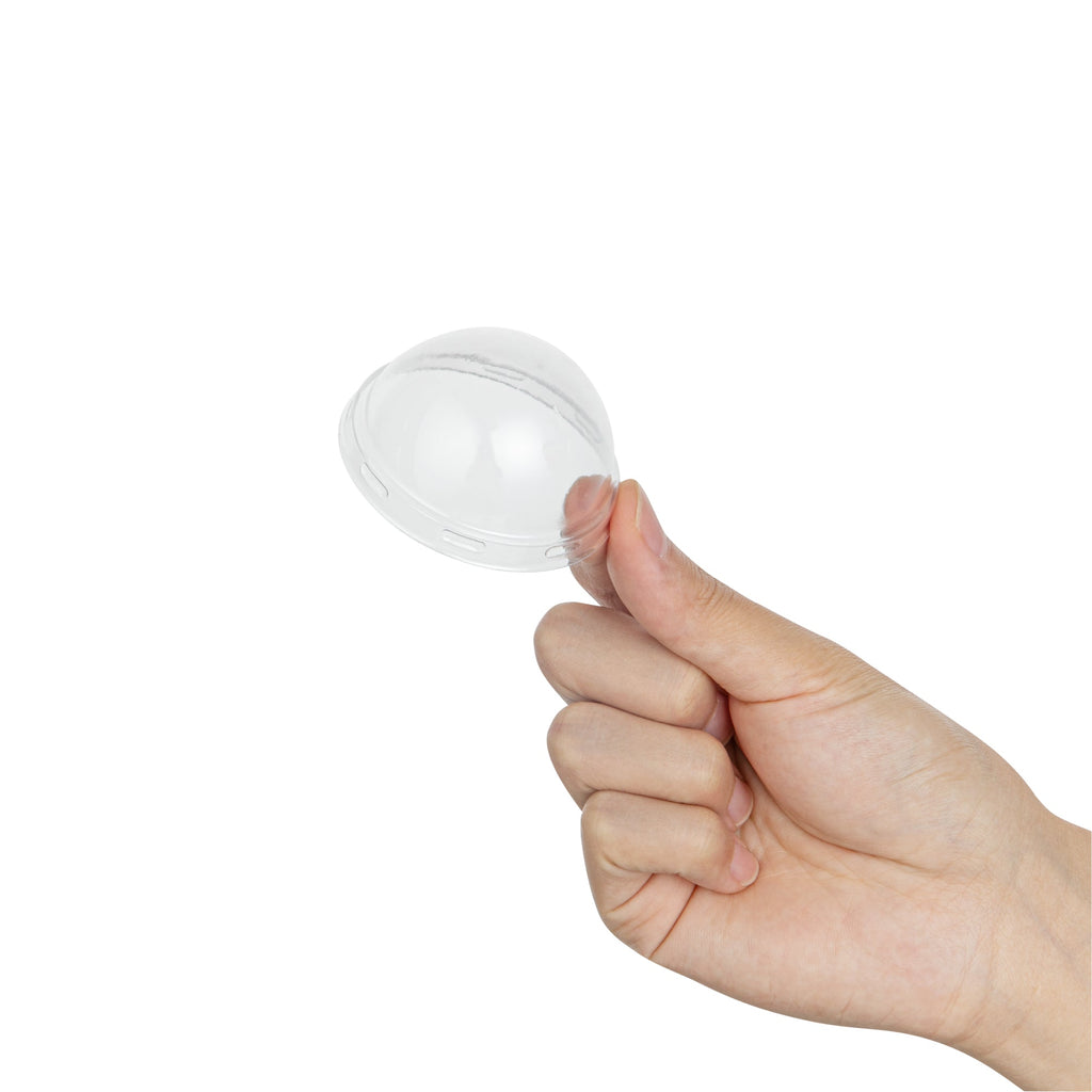 Mini Serve Round Clear Plastic Dome Lid - Fits 5 oz Dessert Cup - 25 count box