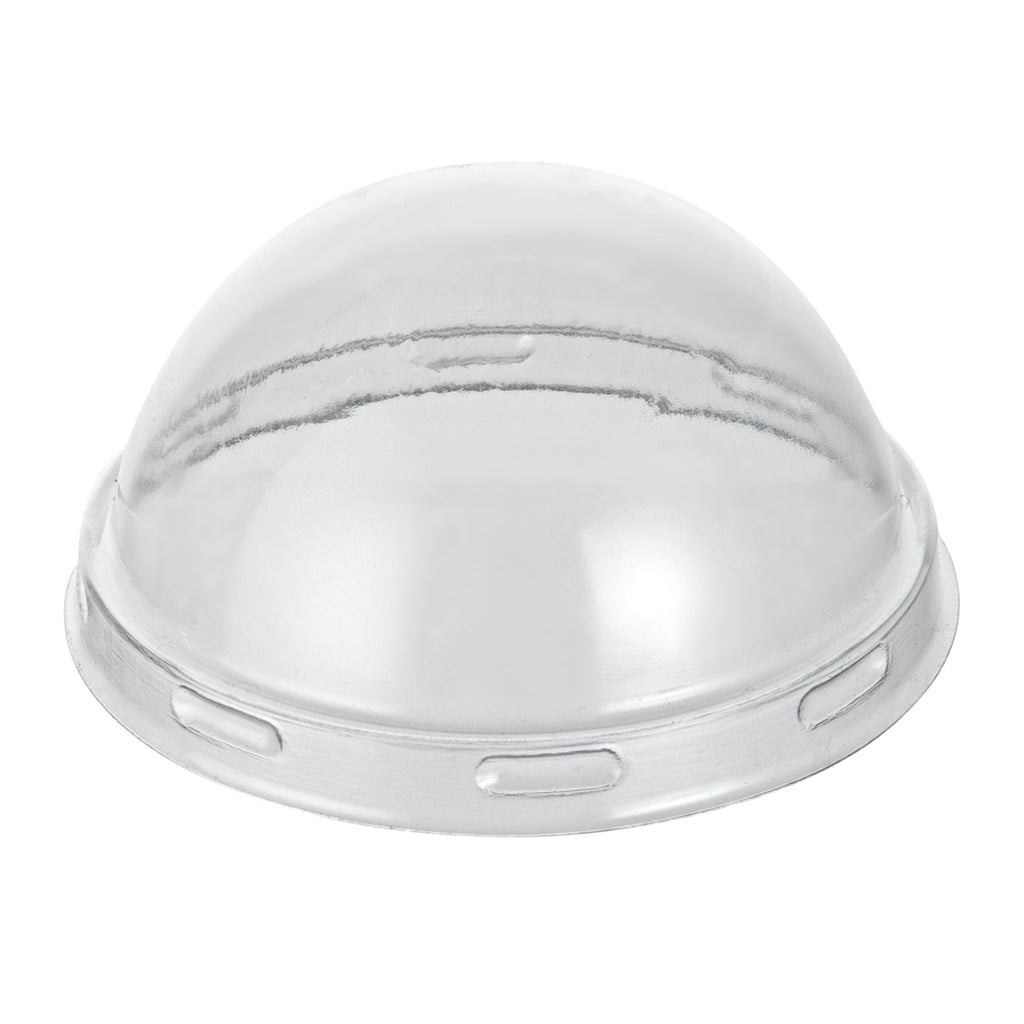 Mini Serve Round Clear Plastic Dome Lid - Fits 5 oz Dessert Cup - 25 count box