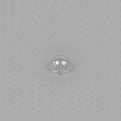 Mini Serve Round Clear Plastic Dome Lid - Fits 5 oz Dessert Cup - 100 count box