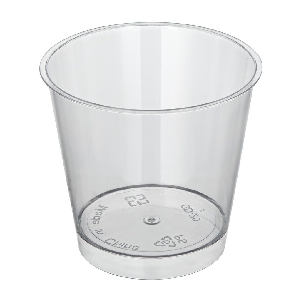 Mini Serve 6 oz Round Clear Plastic Dessert Cup - 3'' x 3'' x 2 3/4'' - 25 count box