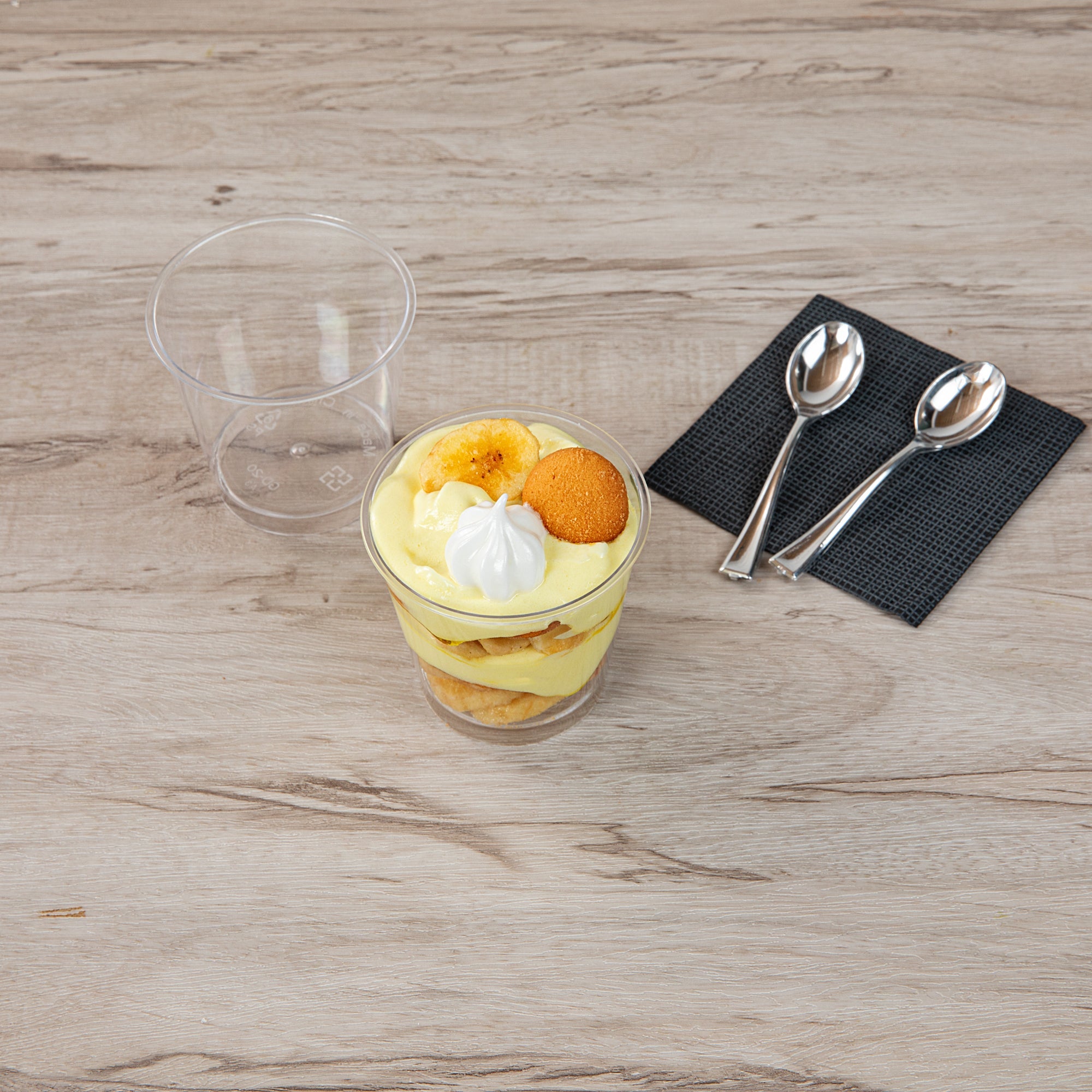 Mini Serve 6 oz Round Clear Plastic Dessert Cup - 3'' x 3'' x 2 3/4'' - 100 count box