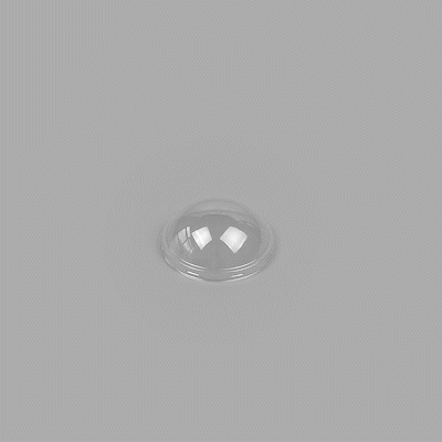 Mini Serve Round Clear Plastic Dome Lid - Fits 6 oz Dessert Cup - 25 count box
