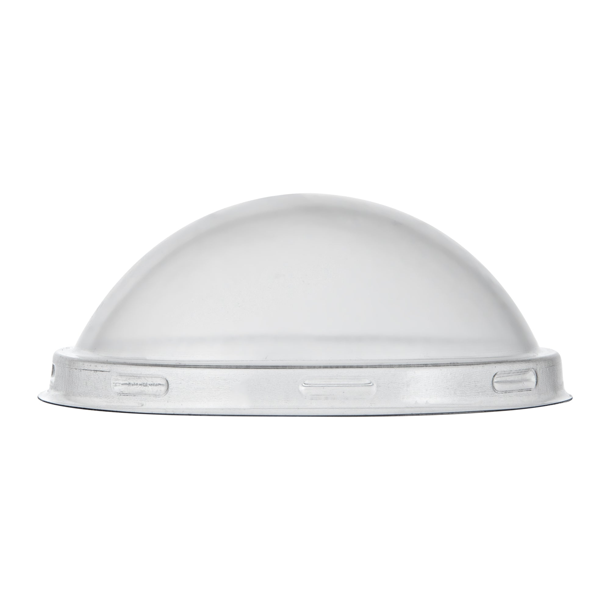 Mini Serve Round Clear Plastic Dome Lid - Fits 6 oz Dessert Cup - 100 count box