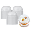 Mini Serve Round Clear Plastic Lid - Fits 4 oz Fluted Dessert Cup - 100 count box