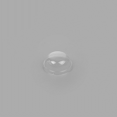 Mini Serve Round Clear Plastic Lid - Fits 4 oz Fluted Dessert Cup - 25 count box