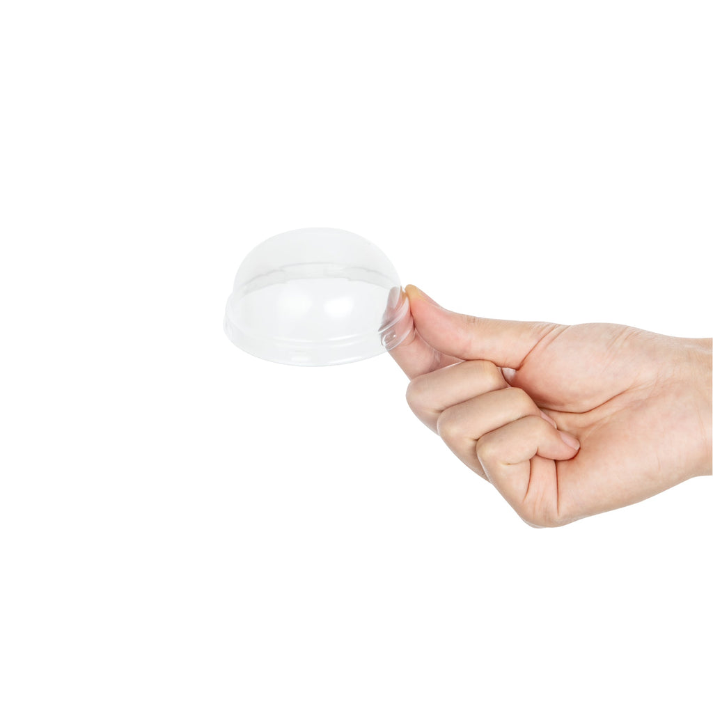 Mini Serve Round Clear Plastic Lid - Fits 4 oz Fluted Dessert Cup - 100 count box