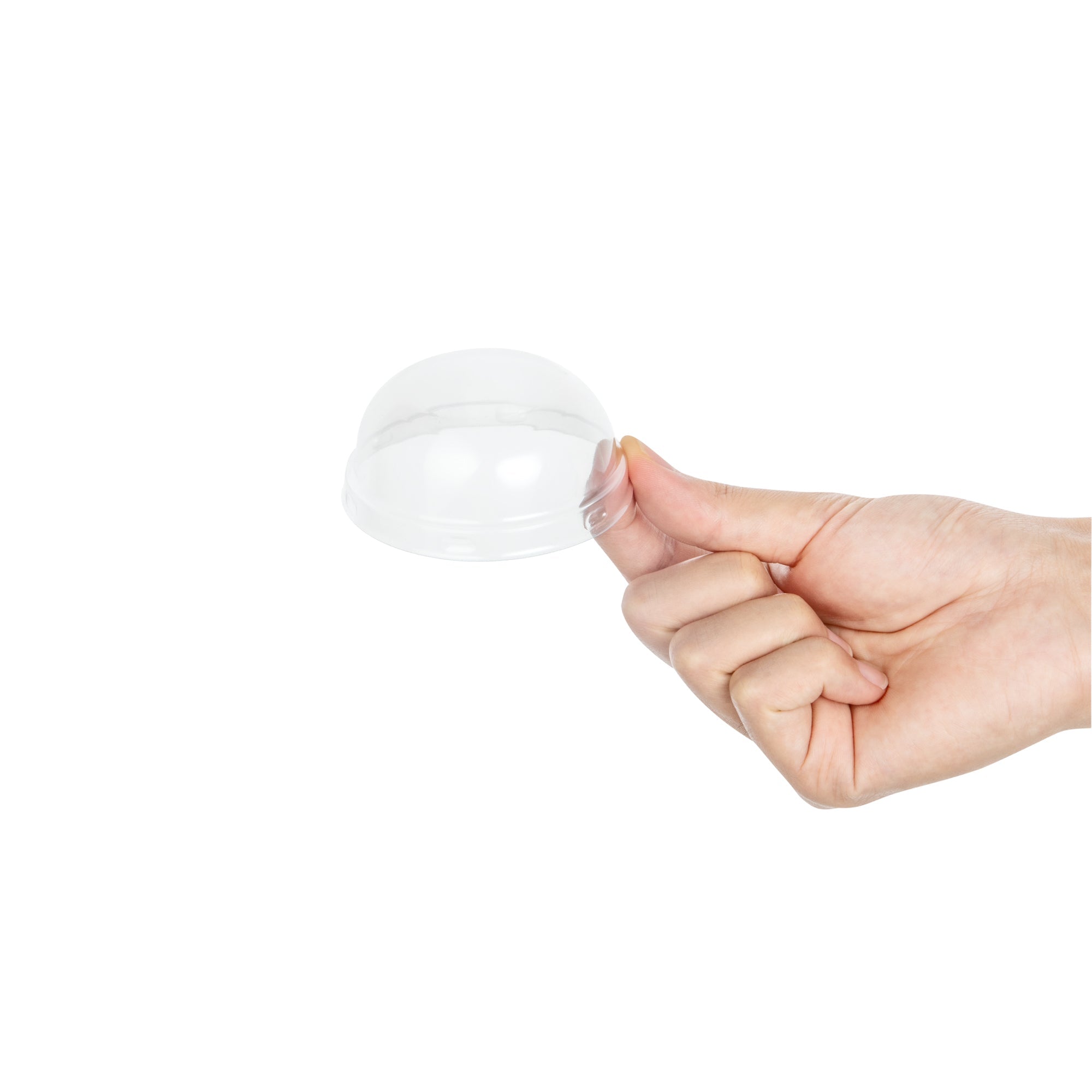 Mini Serve Round Clear Plastic Lid - Fits 4 oz Fluted Dessert Cup - 100 count box