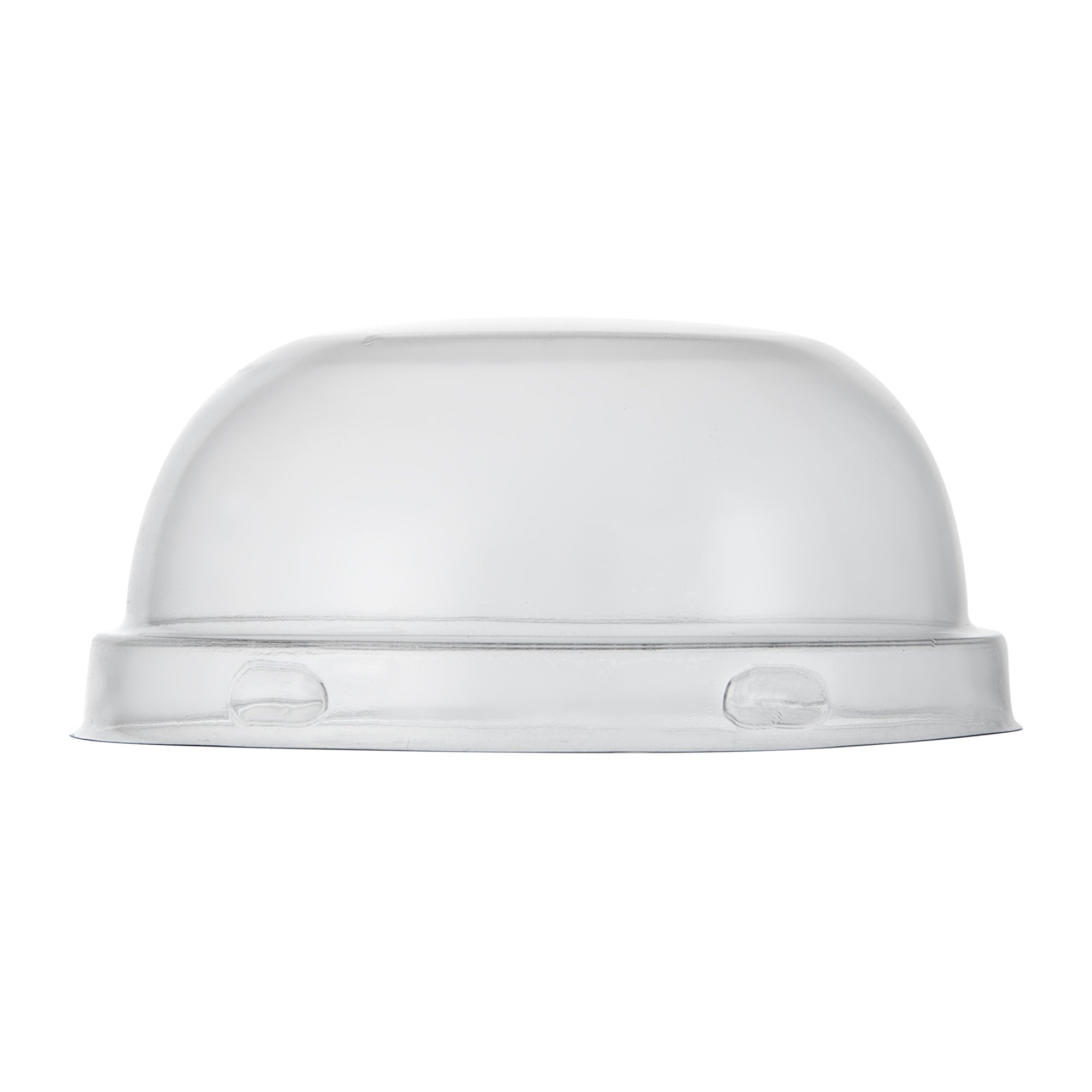 Mini Serve Round Clear Plastic Lid - Fits 4 oz Fluted Dessert Cup - 100 count box