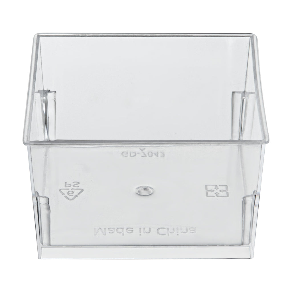 Mini Serve 5 oz Square Clear Plastic Dessert Cup - 2 3/4'' x 2 3/4'' x 1 3/4'' - 25 count box
