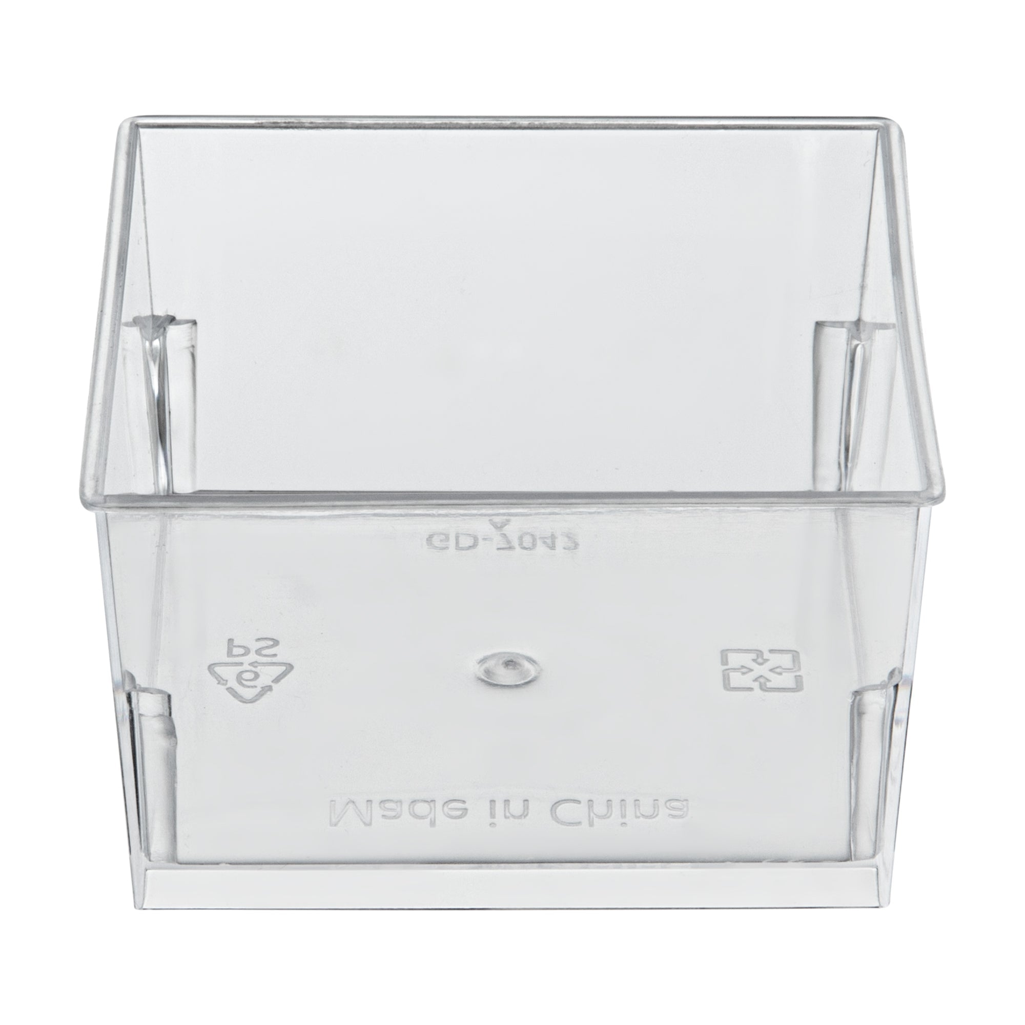 Mini Serve 5 oz Square Clear Plastic Dessert Cup - 2 3/4'' x 2 3/4'' x 1 3/4'' - 100 count box
