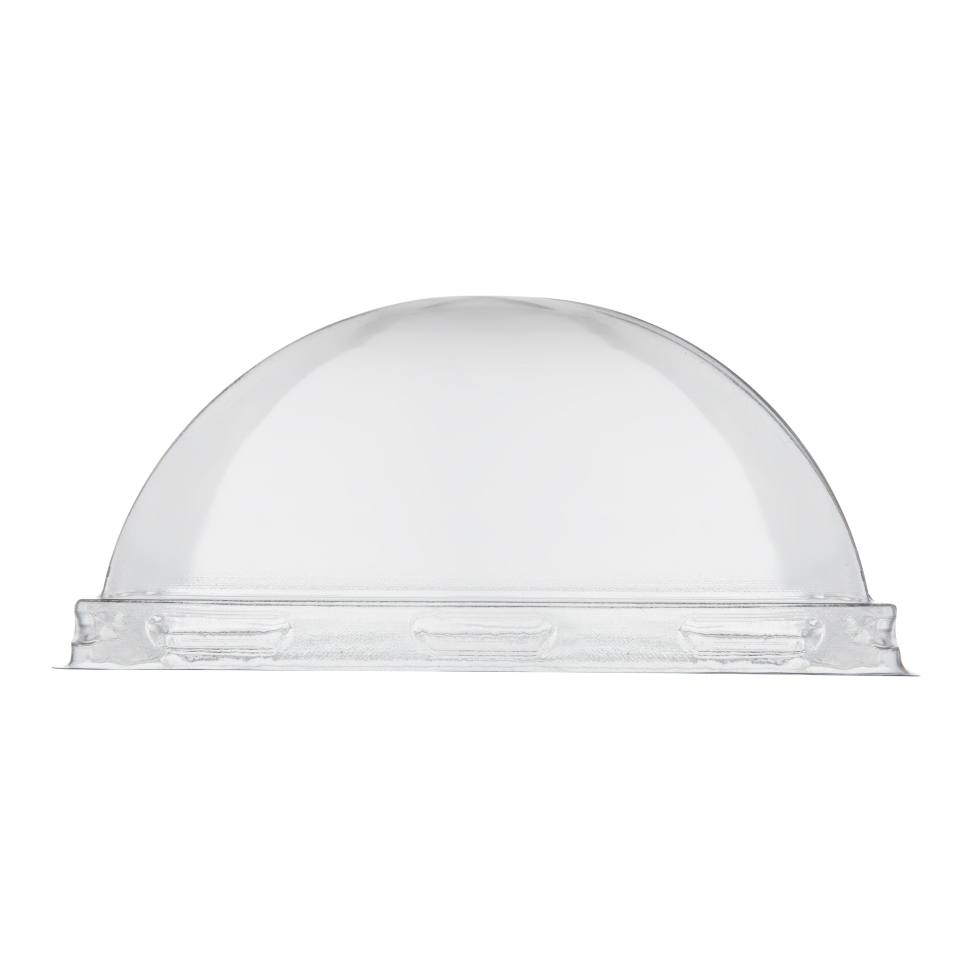 Mini Serve Square Clear Plastic Dome Lid - Fits 5 oz Dessert Cup - 100 count box