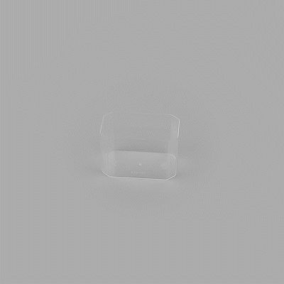 Mini Serve 3 oz Rectangle Clear Plastic Dessert Cup - 3 1/4" x 2" x 2" - 100 count box