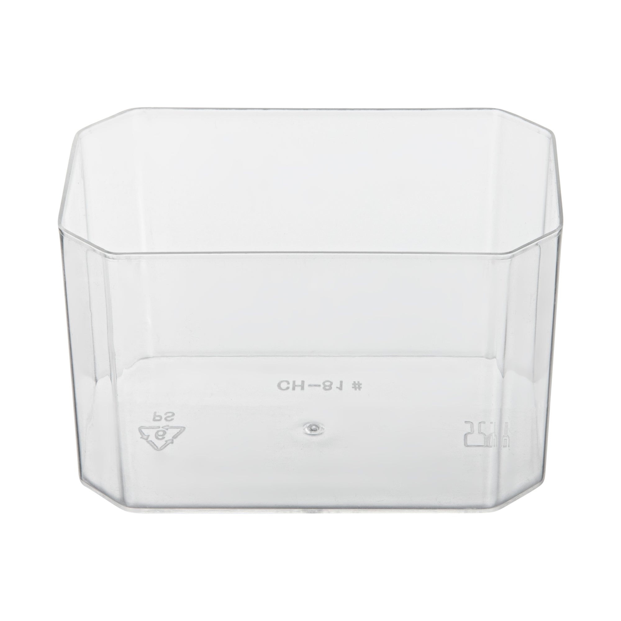 Mini Serve 3 oz Rectangle Clear Plastic Dessert Cup - 3 1/4" x 2" x 2" - 100 count box