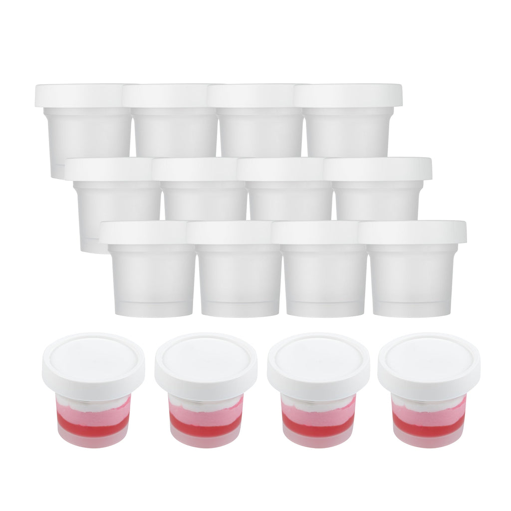 Mini Serve 5 oz Round Clear Plastic Dessert Cup - with Lid - 3'' x 3'' x 2 1/2'' - 25 count box