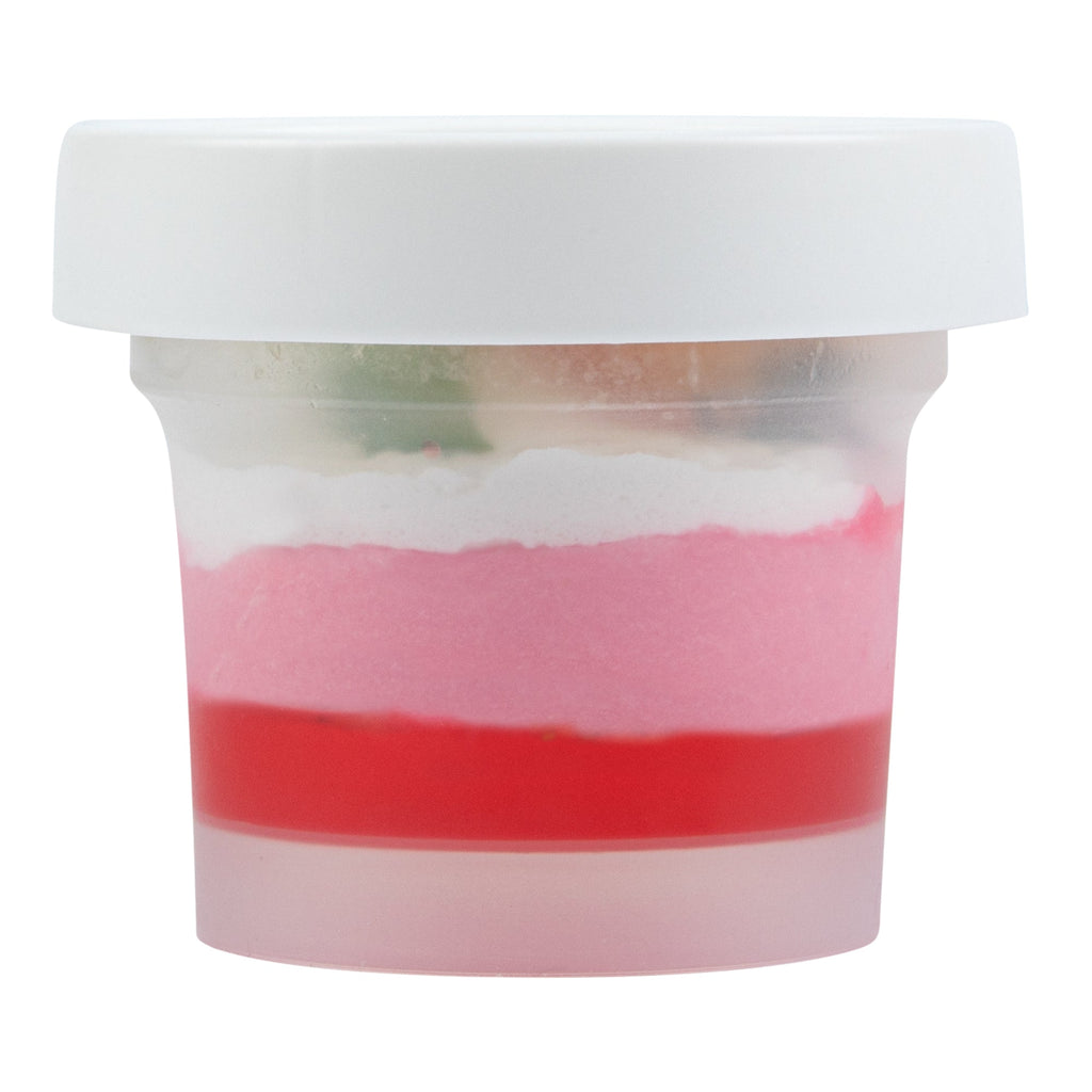 Mini Serve 5 oz Round Clear Plastic Dessert Cup - with Lid - 3'' x 3'' x 2 1/2'' - 25 count box