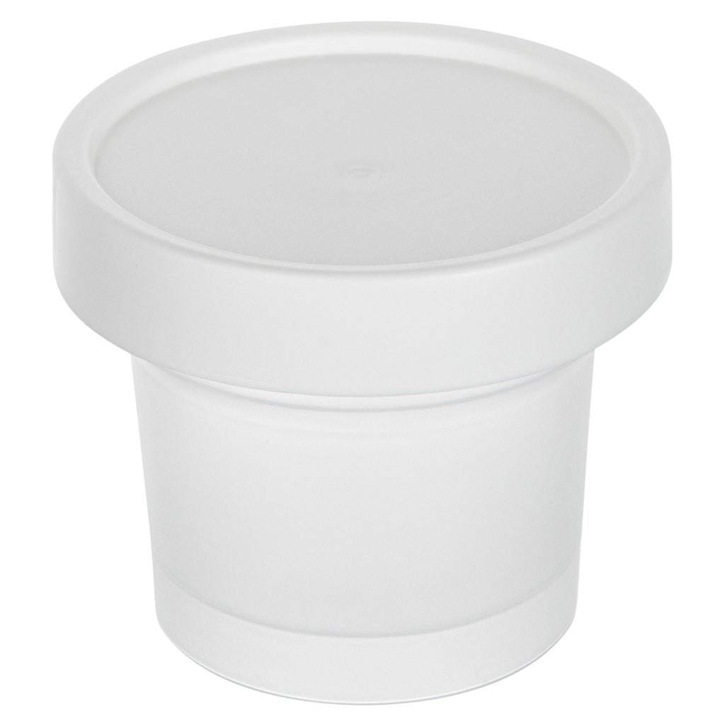 Mini Serve 5 oz Round Clear Plastic Dessert Cup - with Lid - 3'' x 3'' x 2 1/2'' - 25 count box